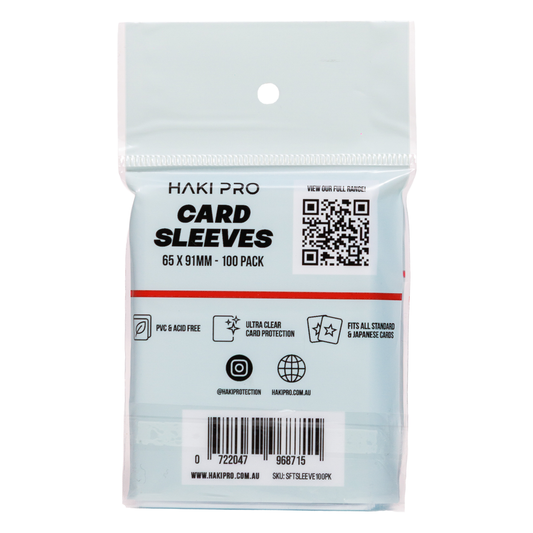 Haki Pro - Clear Card Sleeves – Standard Size (100 Pack)